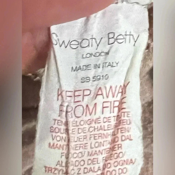 Sweaty Betty Harmonise Luxe Fleece Camel Sweatshirt Funnel Neck Sz XS - Picture 8 of 9